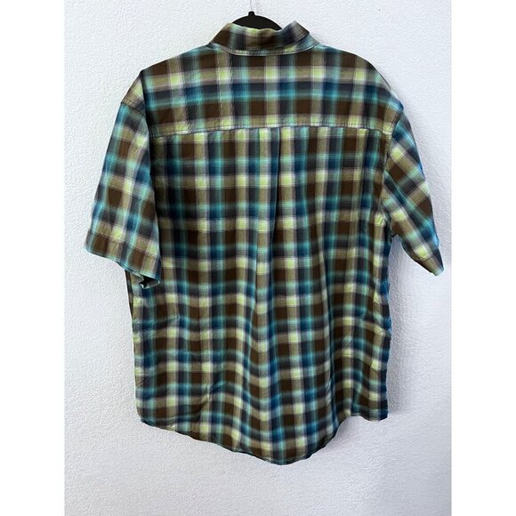 Cinch plaid button up western rodeo shirt mens size large - Picture 2 of 6